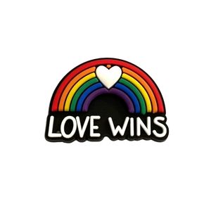 Love Wins Jibbitz | Rainbow Shoe Charm | Pride Charm | Bracelet Charm